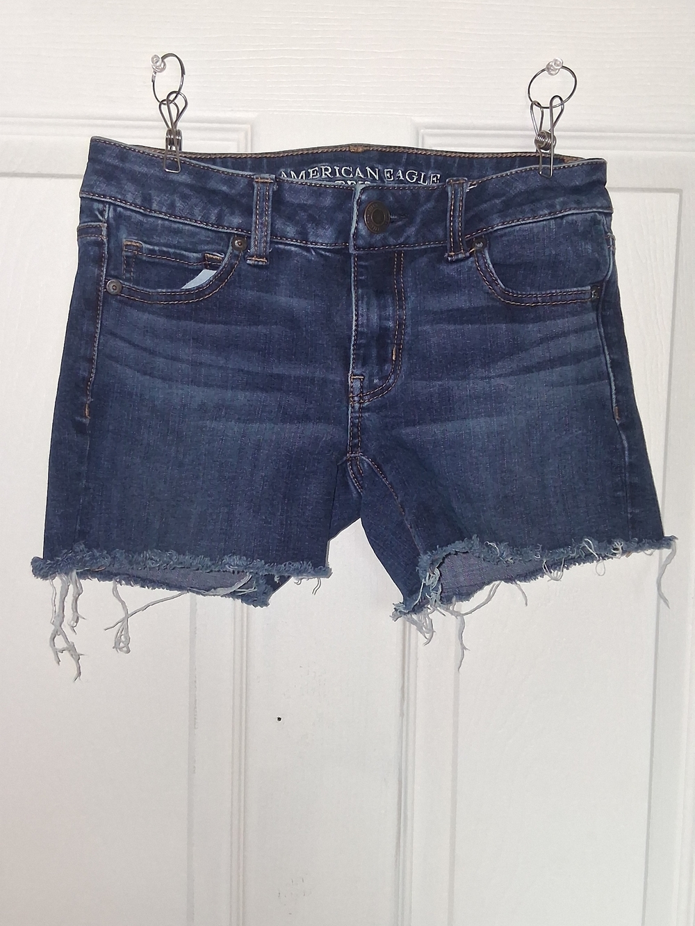 American Eagle Outfitters Women’s Dark Blue Denim Cutoff Shorts
